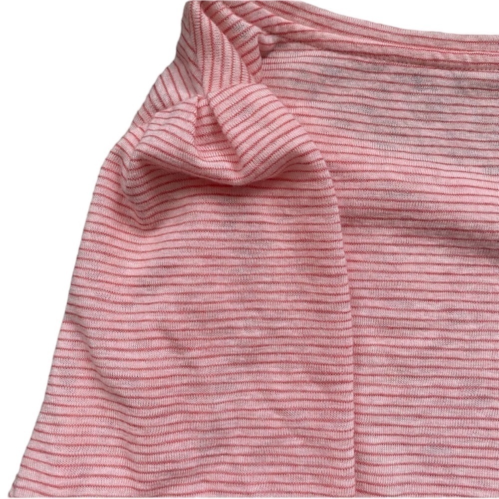 Loft pink and red striped balloon short sleeve soft tee size medium petite - Picture 5 of 5